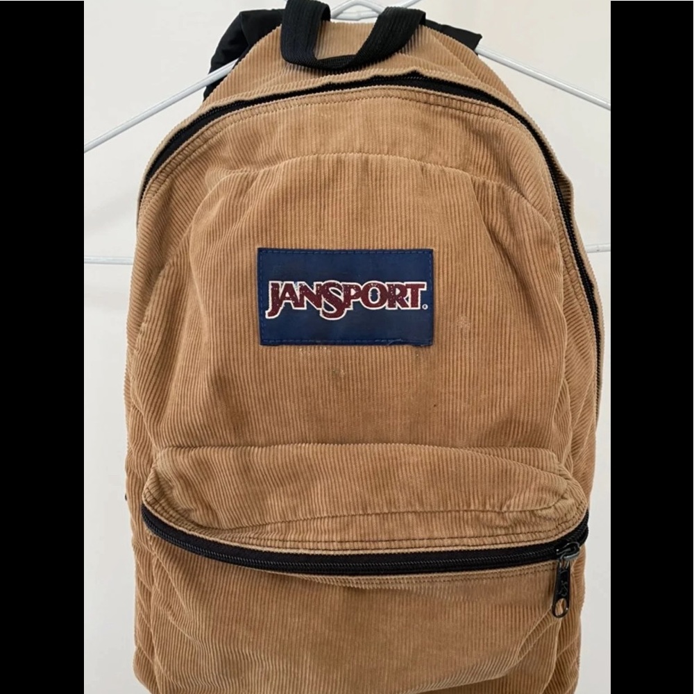 ISO Tan or Green Jansport Corduroy Backpack